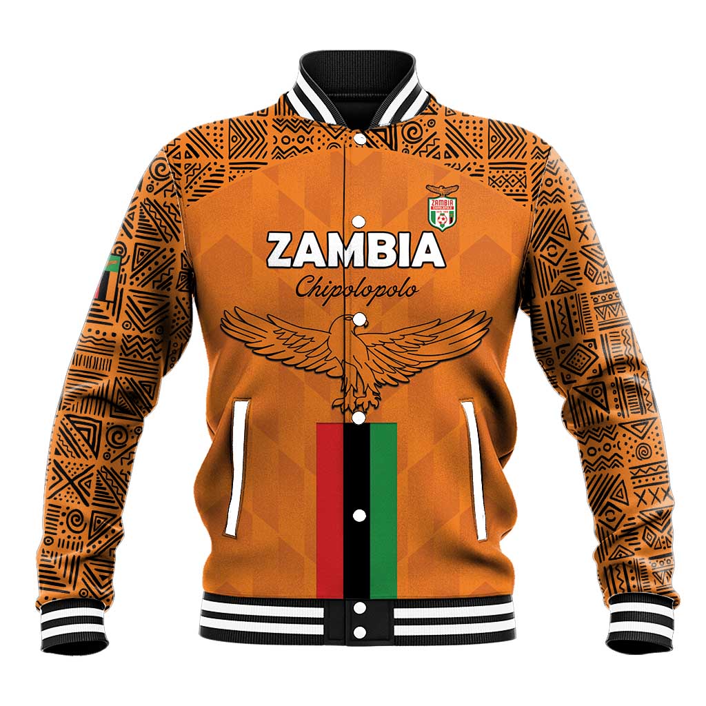 Custom Zambia Football Baseball Jacket Go Chipolopolo Go - Wonder Print Shop