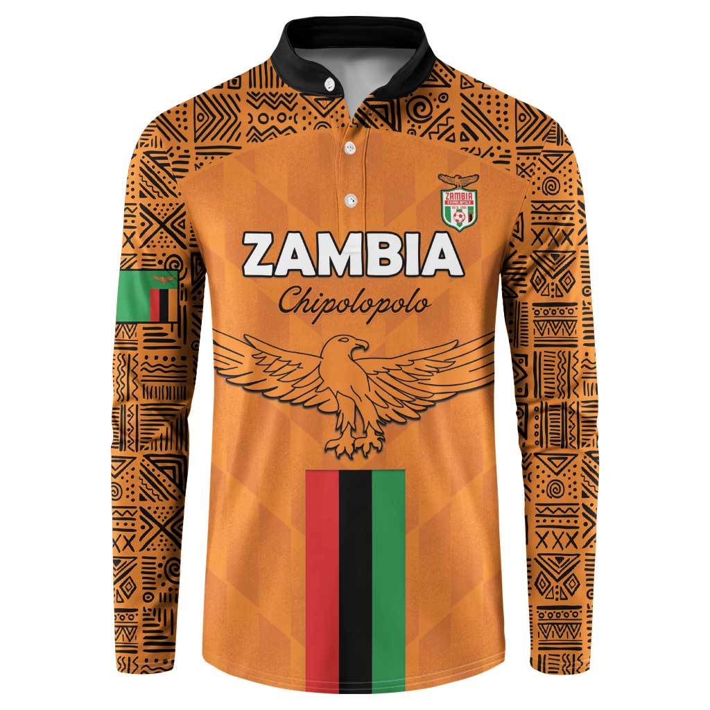 Custom Zambia Football Button Sweatshirt Go Chipolopolo Go - Wonder Print Shop