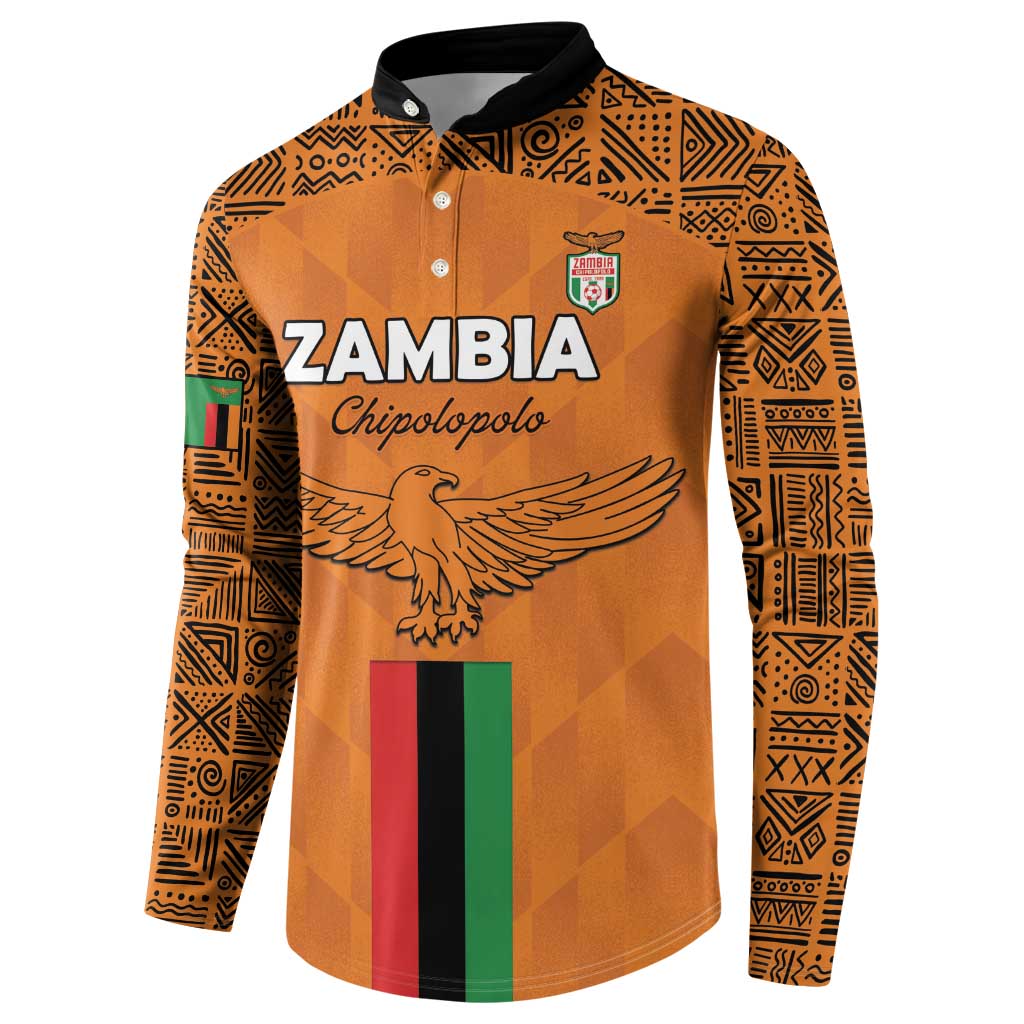 Custom Zambia Football Button Sweatshirt Go Chipolopolo Go - Wonder Print Shop