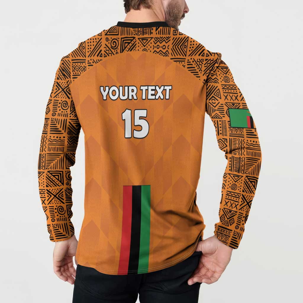 Custom Zambia Football Button Sweatshirt Go Chipolopolo Go - Wonder Print Shop