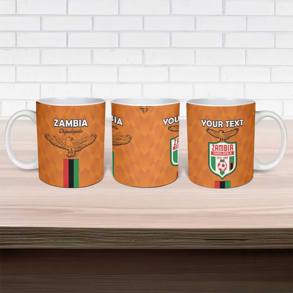Custom Zambia Football Ceramic Mug Go Chipolopolo Go - Wonder Print Shop