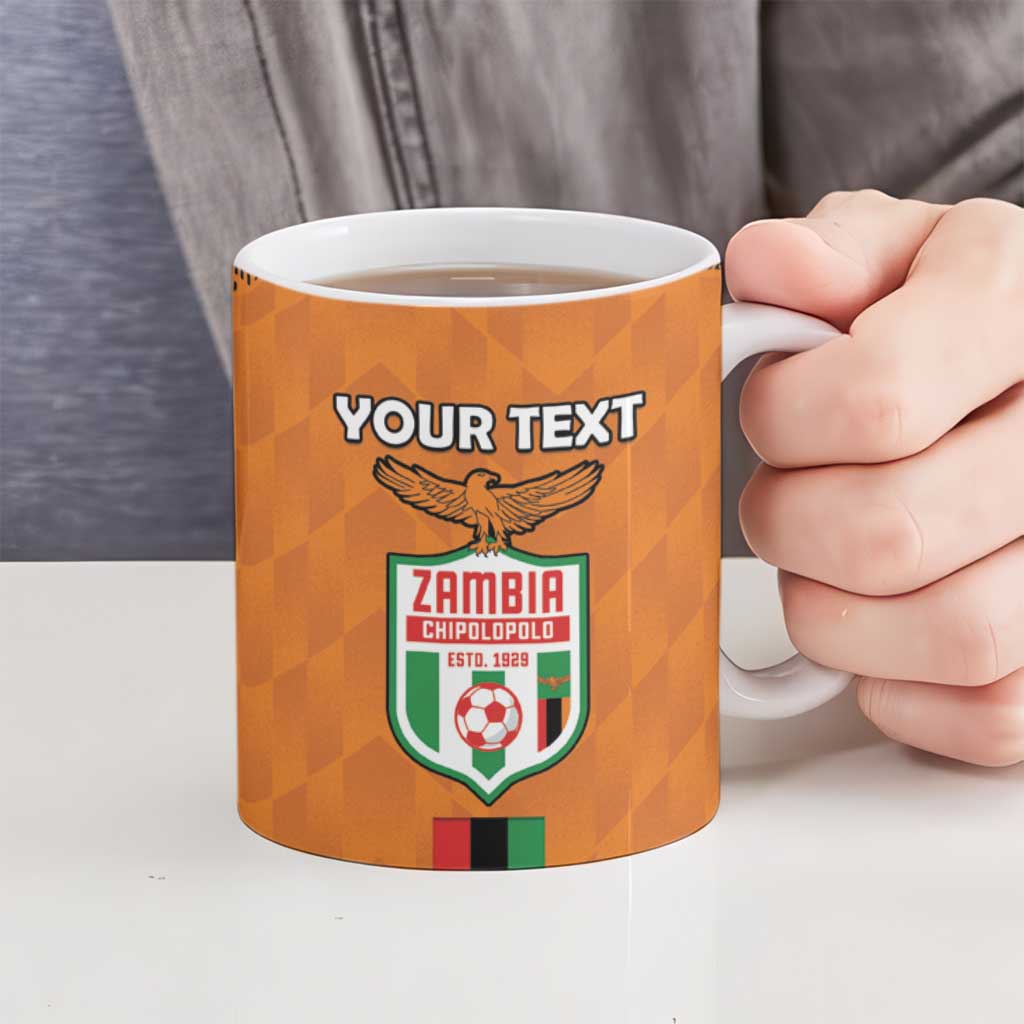 Custom Zambia Football Ceramic Mug Go Chipolopolo Go - Wonder Print Shop