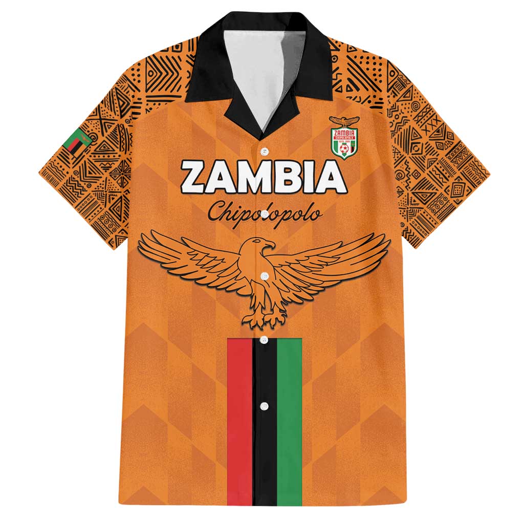 Custom Zambia Football Family Matching Long Sleeve Bodycon Dress and Hawaiian Shirt Go Chipolopolo Go - Wonder Print Shop
