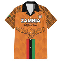 Custom Zambia Football Family Matching Off The Shoulder Long Sleeve Dress and Hawaiian Shirt Go Chipolopolo Go - Wonder Print Shop