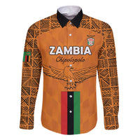 Custom Zambia Football Family Matching Off The Shoulder Long Sleeve Dress and Hawaiian Shirt Go Chipolopolo Go - Wonder Print Shop