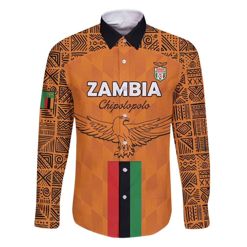 Custom Zambia Football Family Matching Off Shoulder Maxi Dress and Hawaiian Shirt Go Chipolopolo Go - Wonder Print Shop