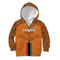 Custom Zambia Football Kid Hoodie Go Chipolopolo Go - Wonder Print Shop
