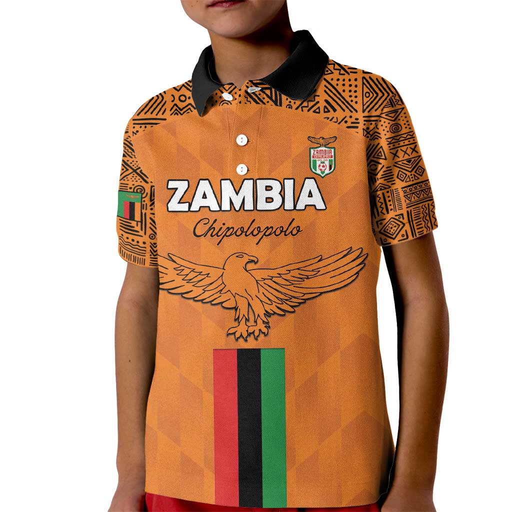 Custom Zambia Football Kid Polo Shirt Go Chipolopolo Go - Wonder Print Shop