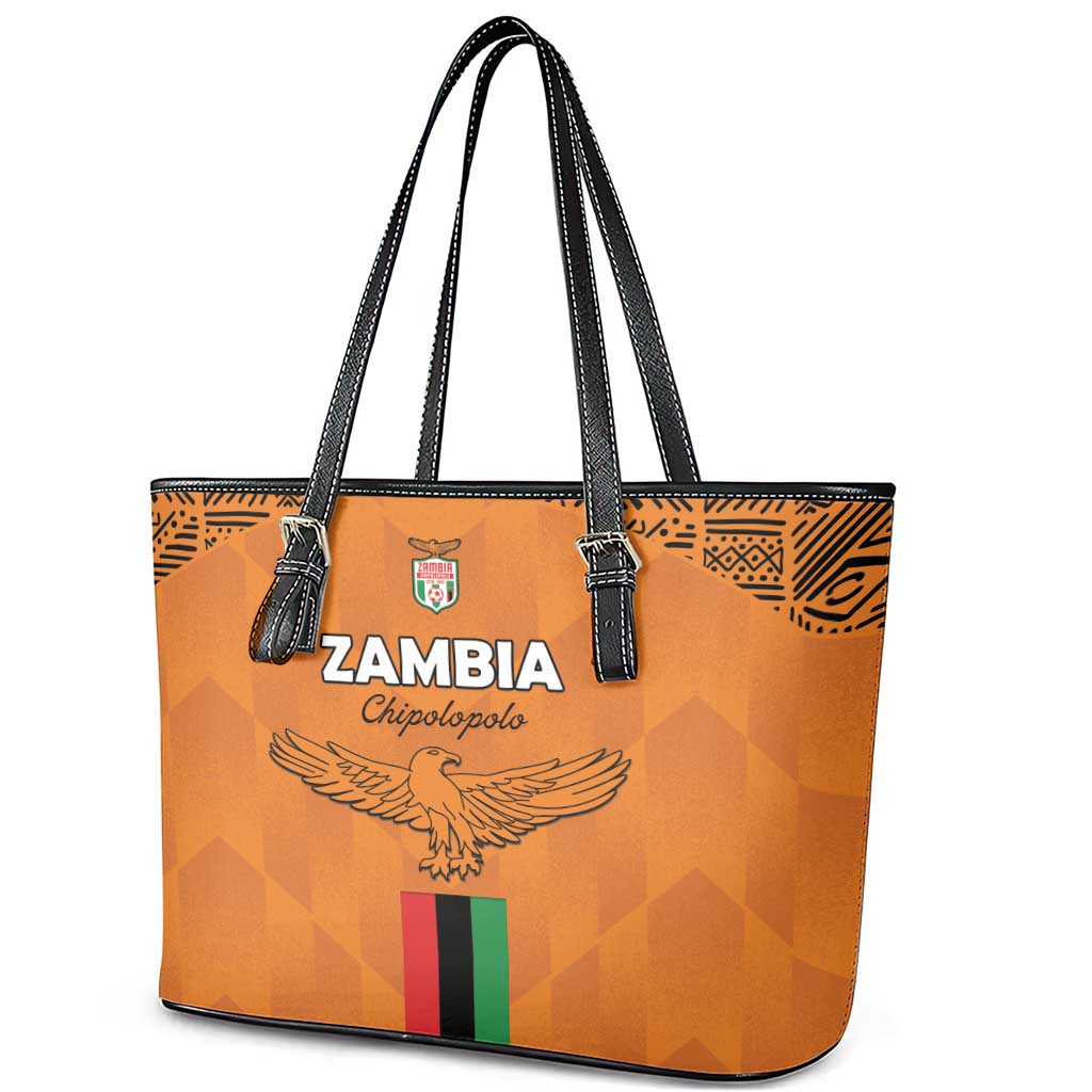 Zambia Football Leather Tote Bag Go Chipolopolo Go - Wonder Print Shop