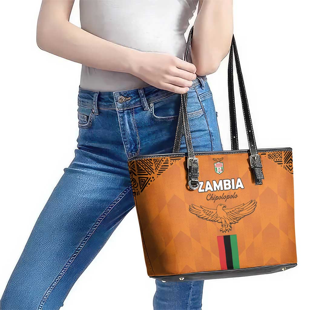 Zambia Football Leather Tote Bag Go Chipolopolo Go - Wonder Print Shop