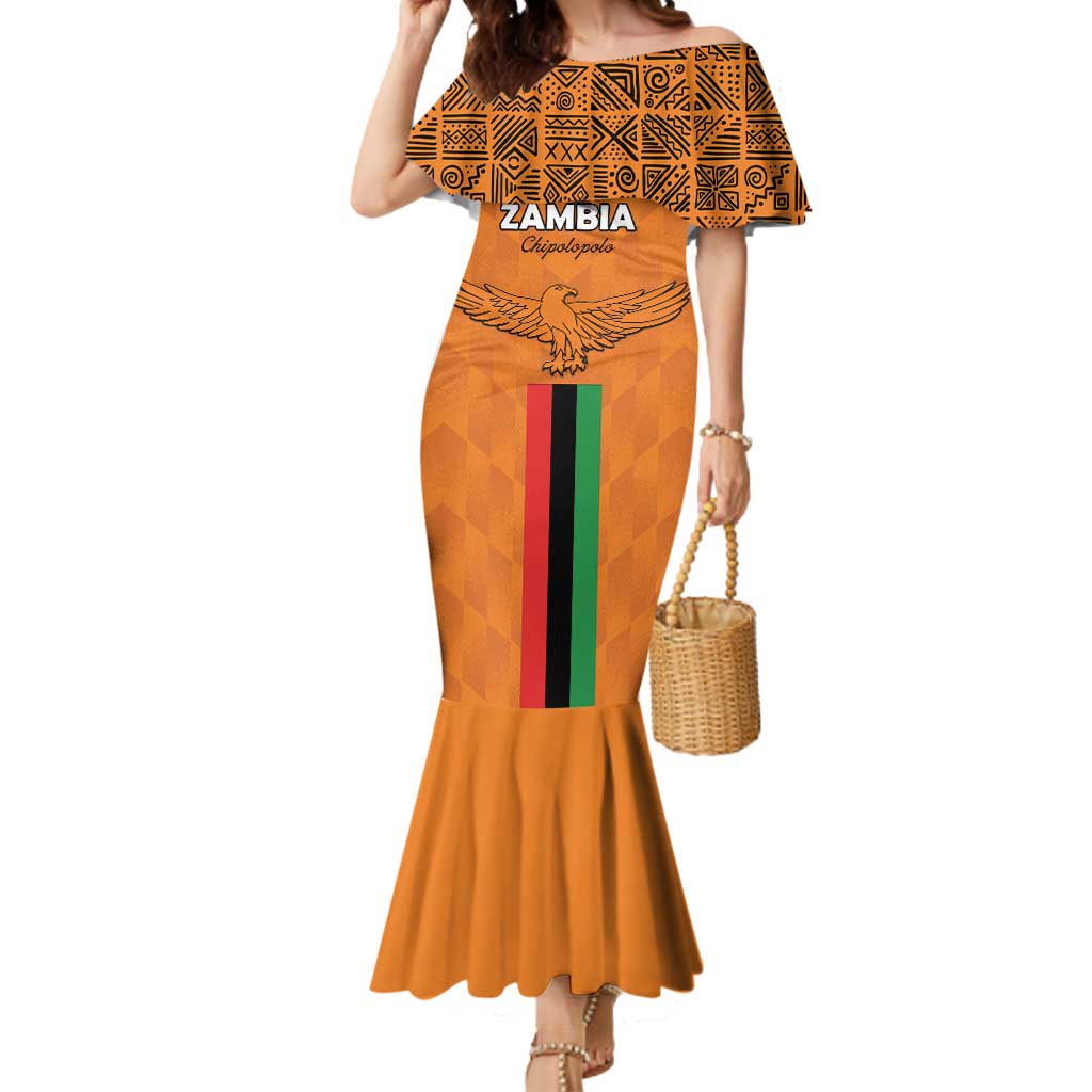 Custom Zambia Football Mermaid Dress Go Chipolopolo Go - Wonder Print Shop
