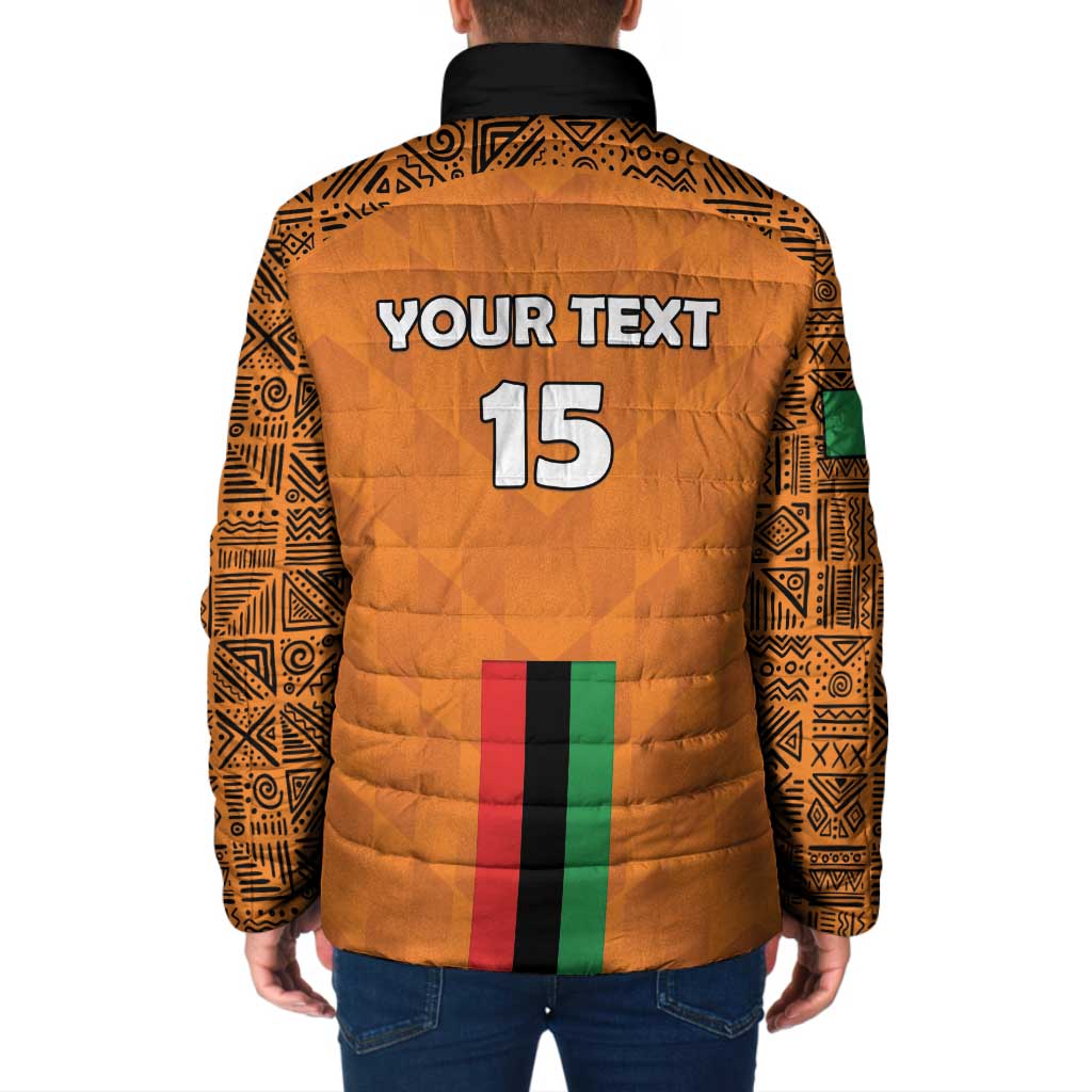 Custom Zambia Football Padded Jacket Go Chipolopolo Go - Wonder Print Shop