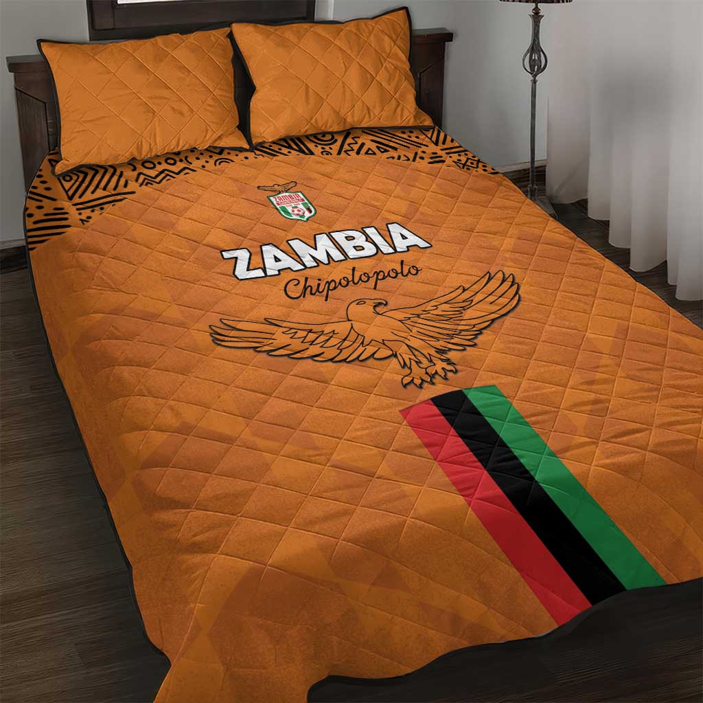 Zambia Football Quilt Bed Set Go Chipolopolo Go - Wonder Print Shop