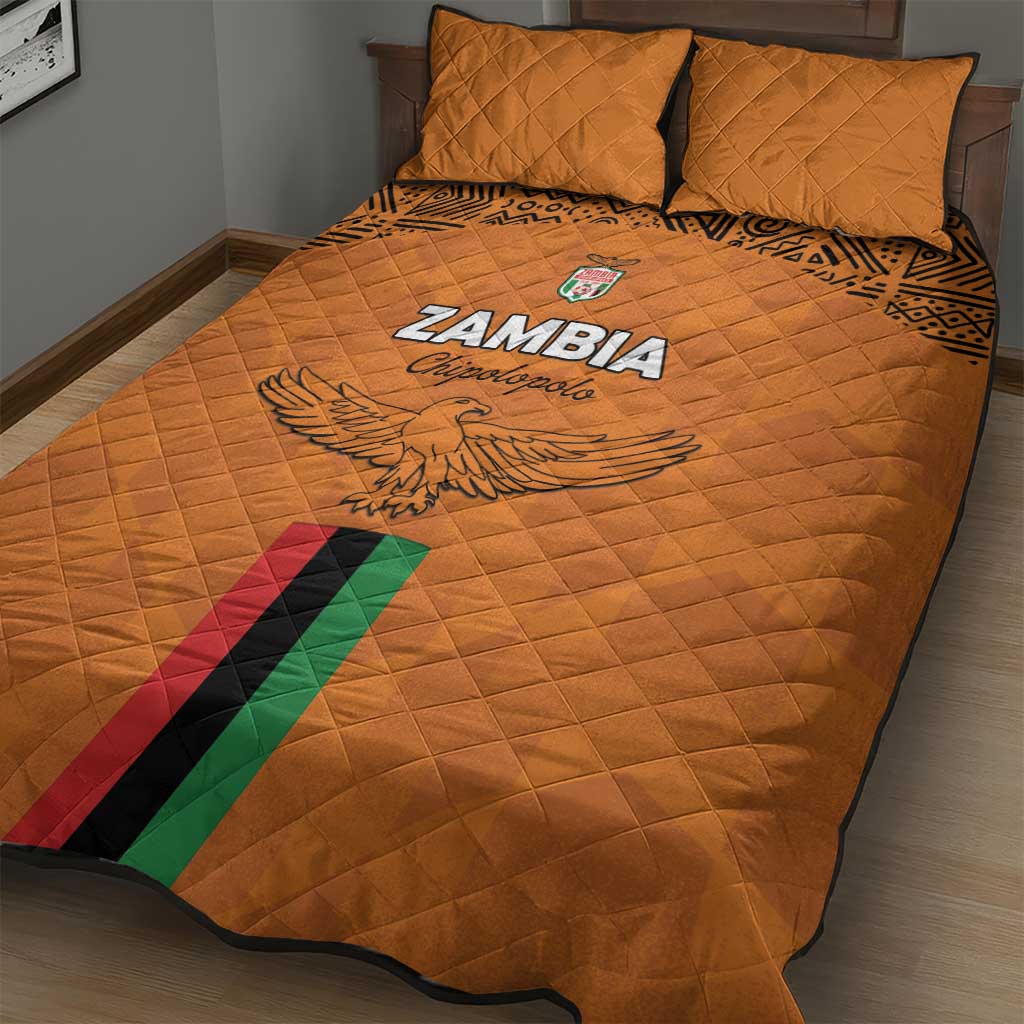 Zambia Football Quilt Bed Set Go Chipolopolo Go - Wonder Print Shop
