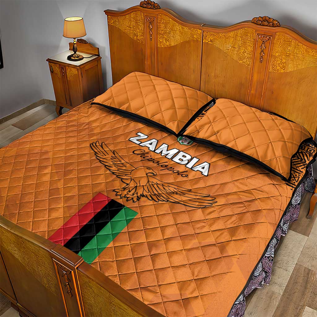 Zambia Football Quilt Bed Set Go Chipolopolo Go - Wonder Print Shop