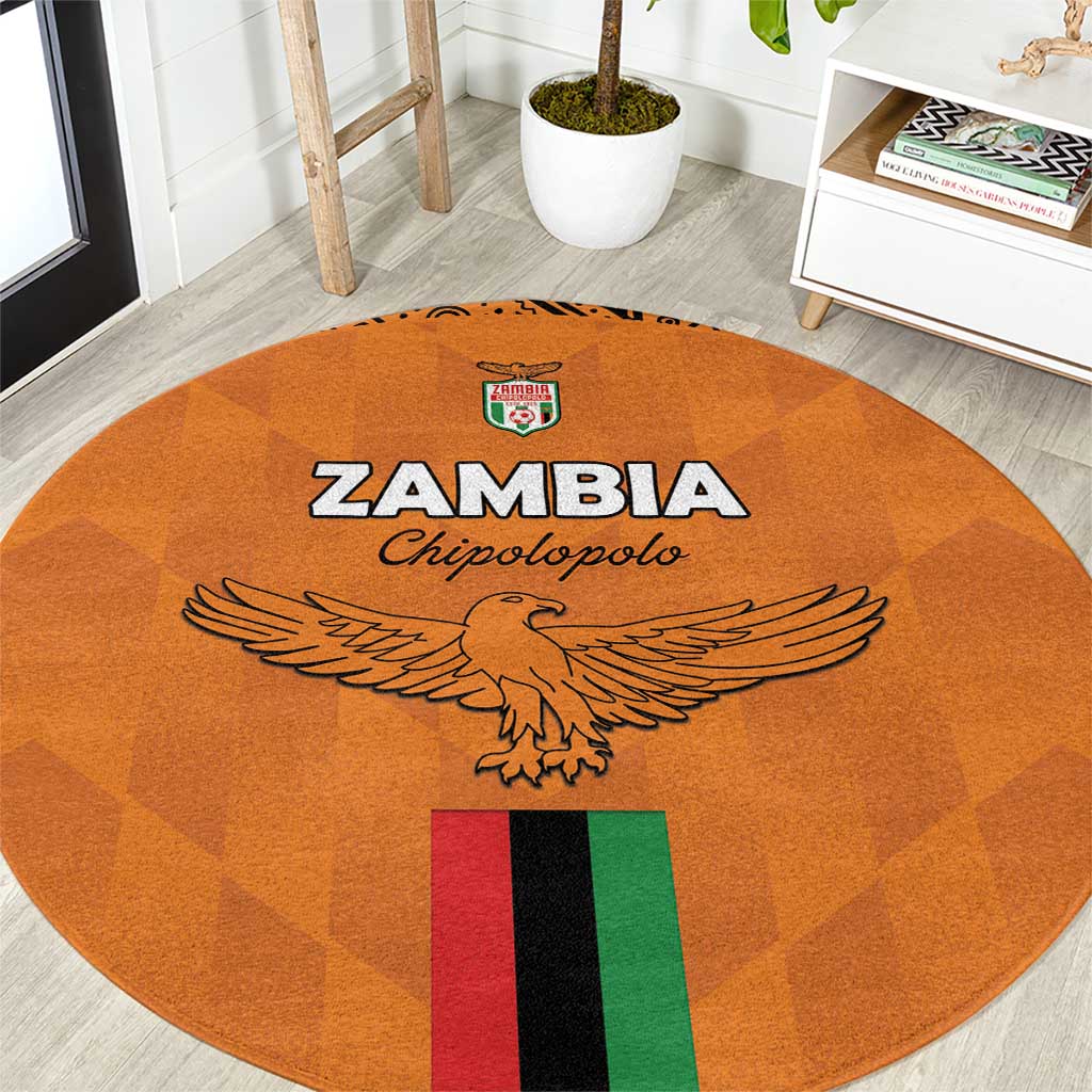 Zambia Football Round Carpet Go Chipolopolo Go - Wonder Print Shop