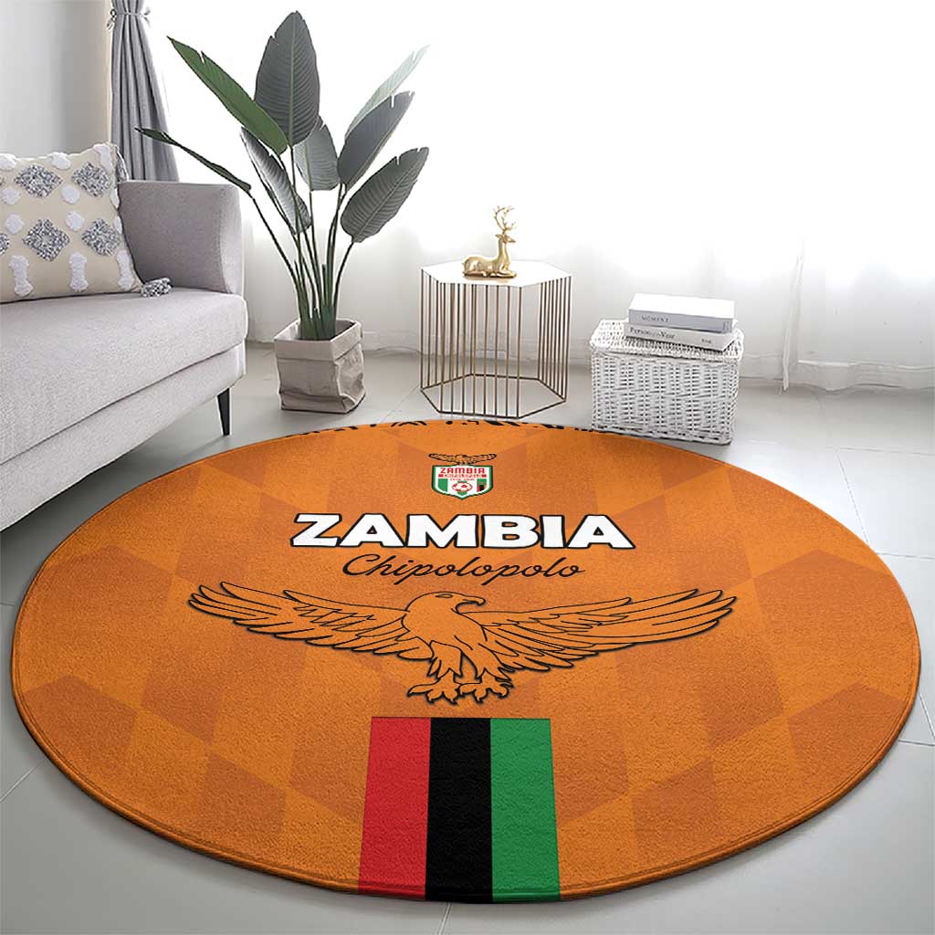 Zambia Football Round Carpet Go Chipolopolo Go - Wonder Print Shop