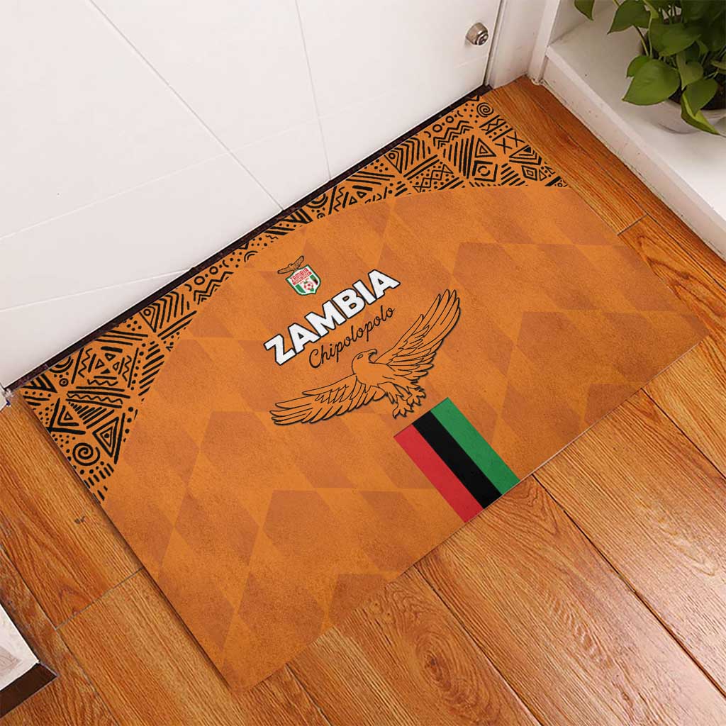 Zambia Football Rubber Doormat Go Chipolopolo Go - Wonder Print Shop