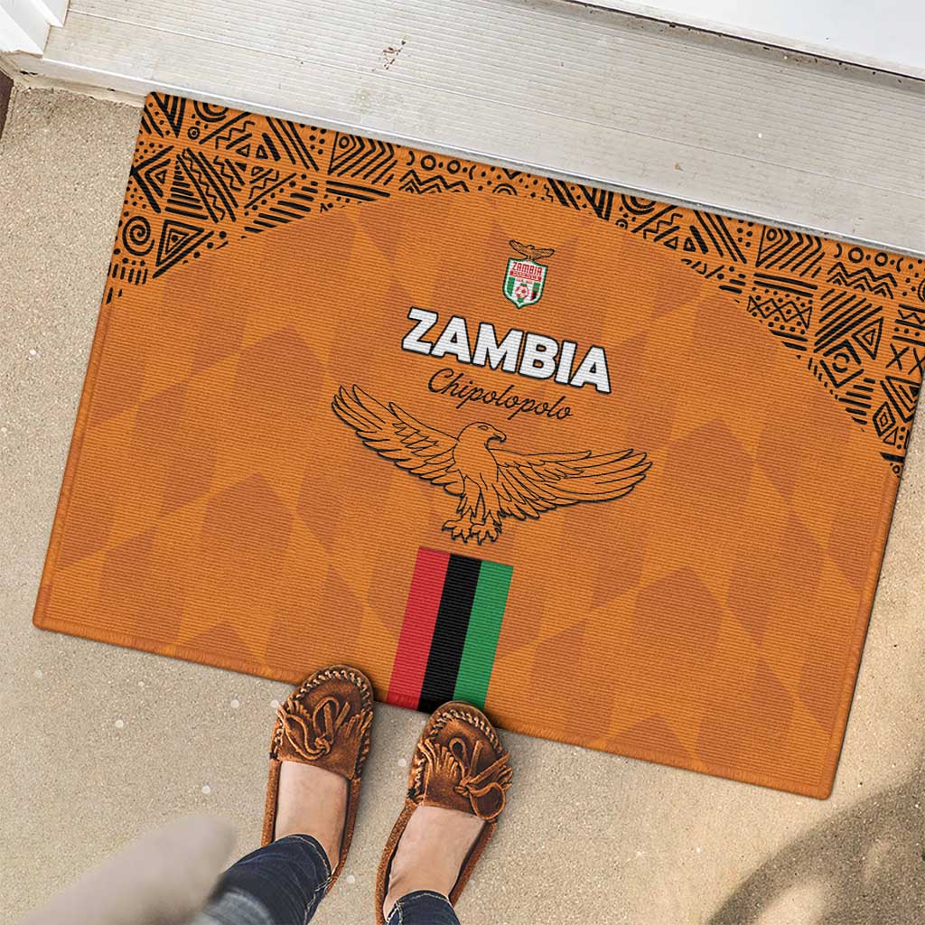 Zambia Football Rubber Doormat Go Chipolopolo Go - Wonder Print Shop