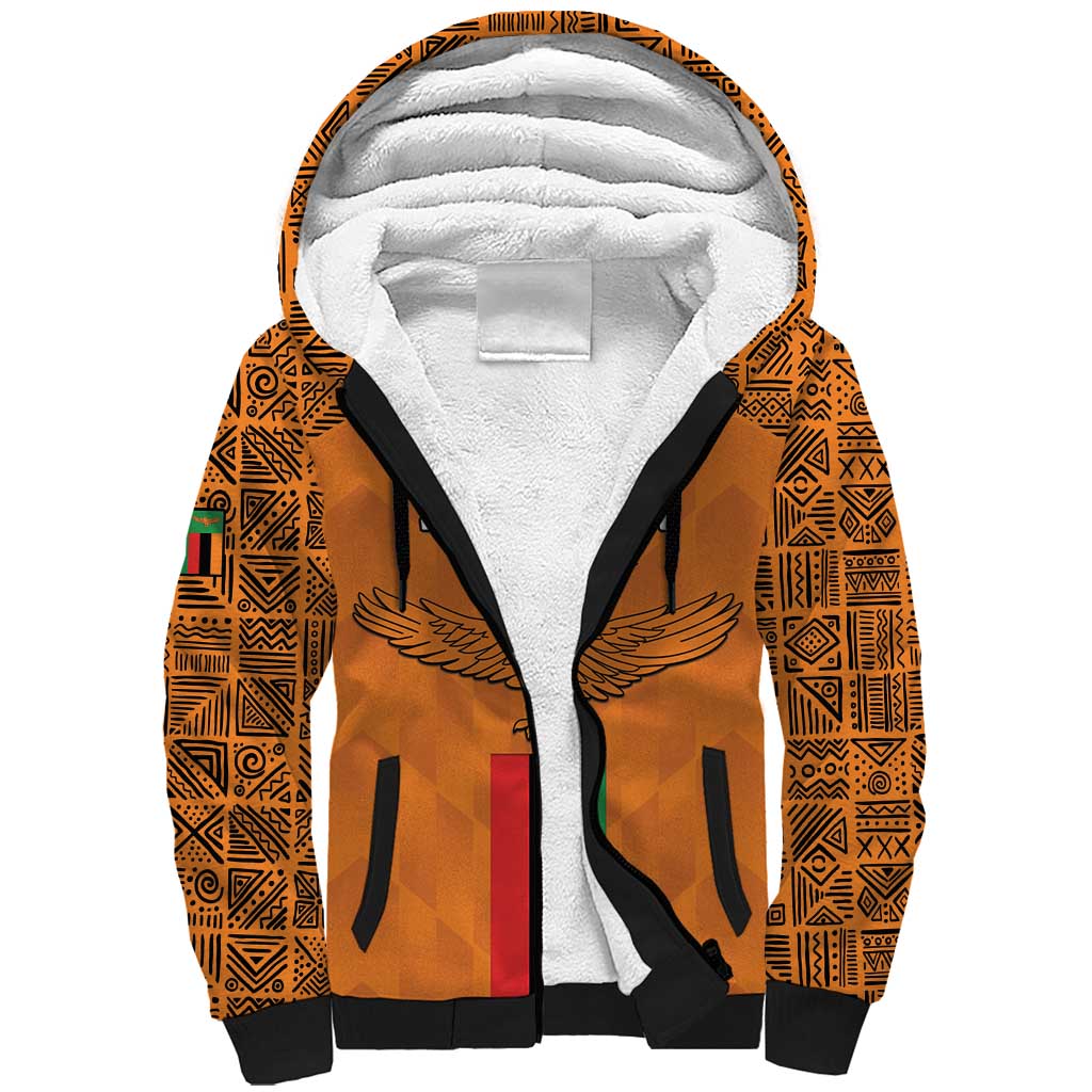 Custom Zambia Football Sherpa Hoodie Go Chipolopolo Go - Wonder Print Shop
