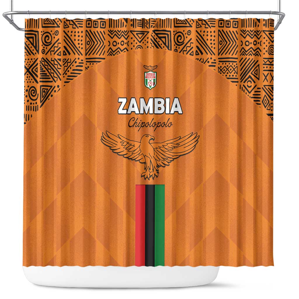 Zambia Football Shower Curtain Go Chipolopolo Go - Wonder Print Shop