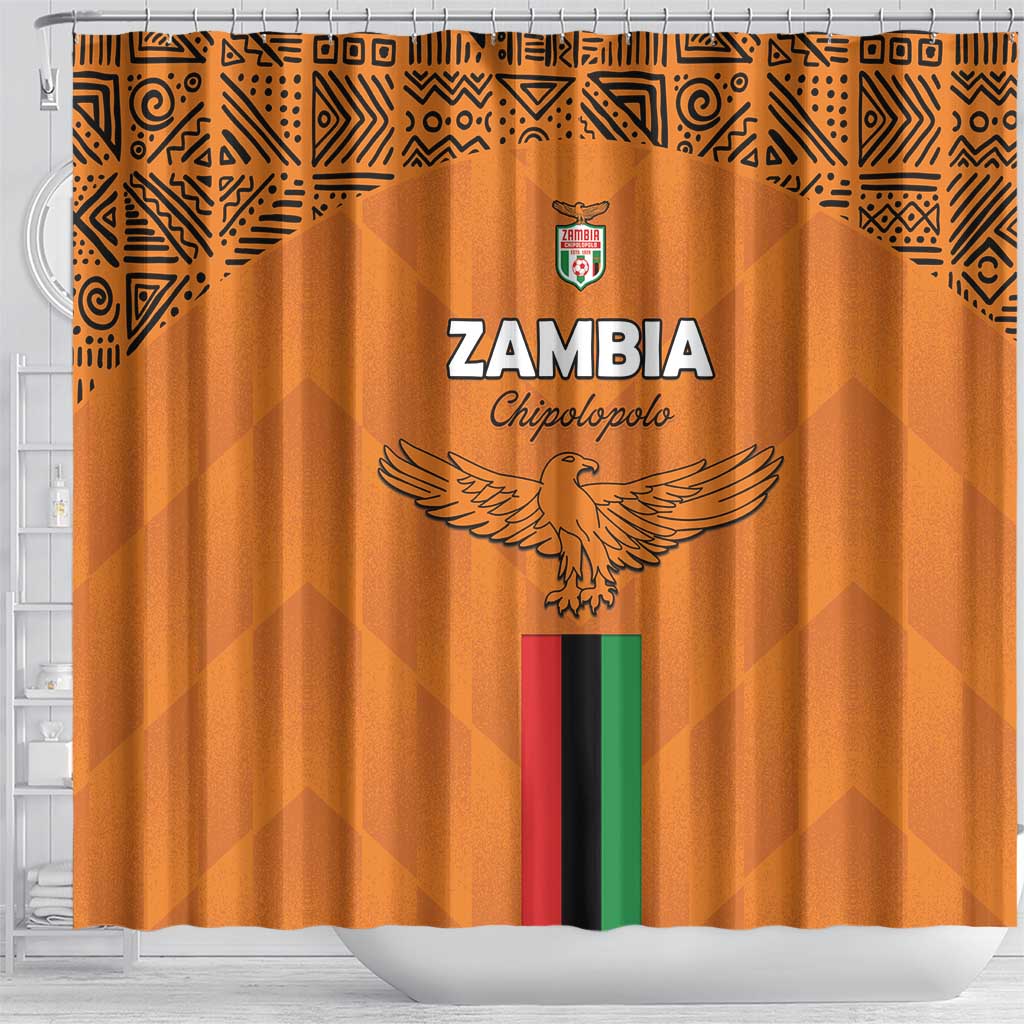 Zambia Football Shower Curtain Go Chipolopolo Go - Wonder Print Shop