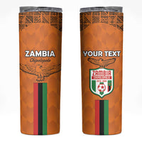 Custom Zambia Football Skinny Tumbler Go Chipolopolo Go - Wonder Print Shop
