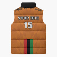 Custom Zambia Football Sleeveless Puffer Jacket Go Chipolopolo Go - Wonder Print Shop