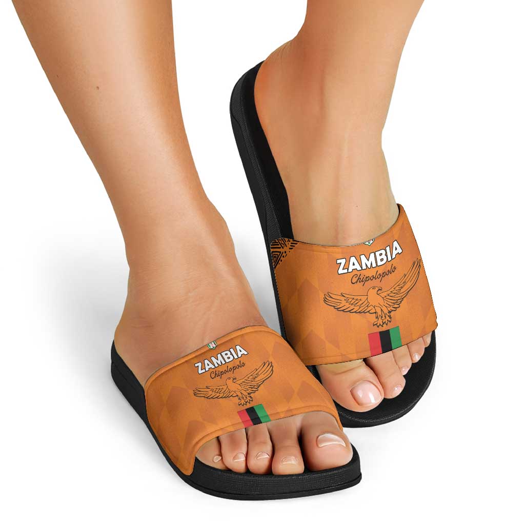 Zambia Football Slide Sandals Go Chipolopolo Go - Wonder Print Shop