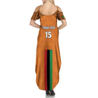 Custom Zambia Football Summer Maxi Dress Go Chipolopolo Go - Wonder Print Shop