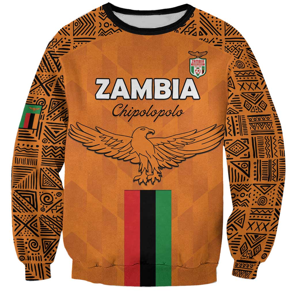 Custom Zambia Football Sweatshirt Go Chipolopolo Go - Wonder Print Shop