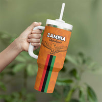 Custom Zambia Football Tumbler With Handle Go Chipolopolo Go - Wonder Print Shop
