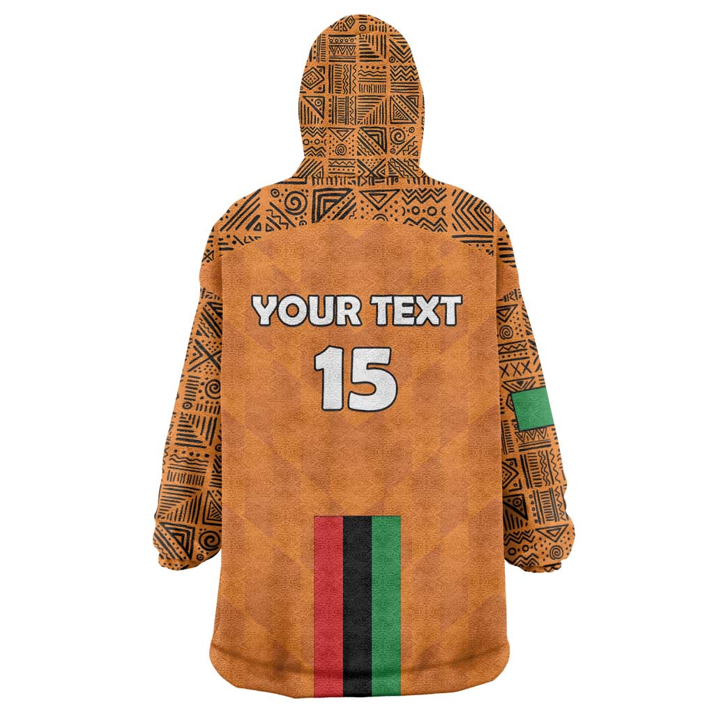 Custom Zambia Football Wearable Blanket Hoodie Go Chipolopolo Go - Wonder Print Shop