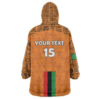 Custom Zambia Football Wearable Blanket Hoodie Go Chipolopolo Go - Wonder Print Shop