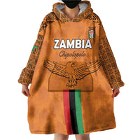 Custom Zambia Football Wearable Blanket Hoodie Go Chipolopolo Go - Wonder Print Shop