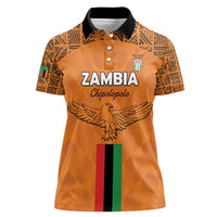 Custom Zambia Football Women Polo Shirt Go Chipolopolo Go - Wonder Print Shop