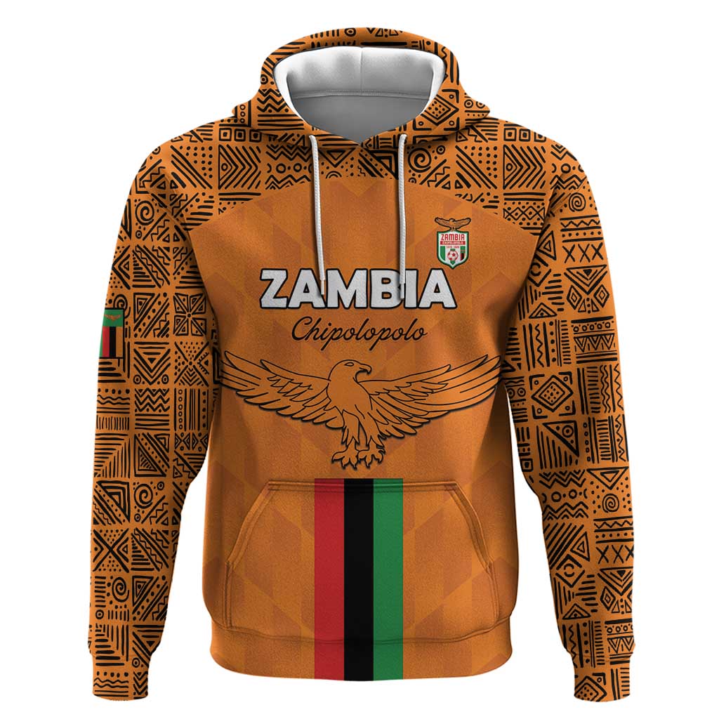 Custom Zambia Football Zip Hoodie Go Chipolopolo Go - Wonder Print Shop