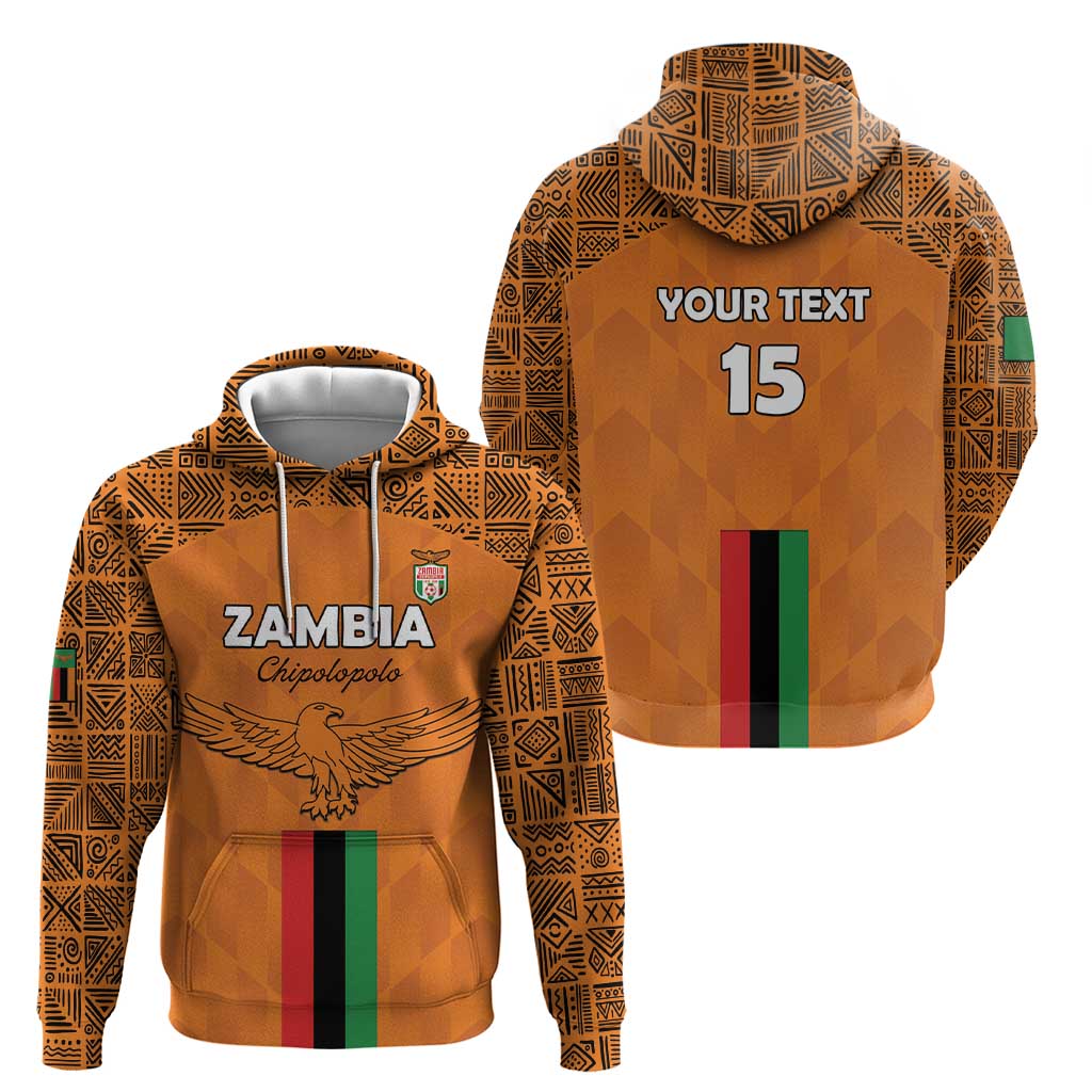 Custom Zambia Football Zip Hoodie Go Chipolopolo Go - Wonder Print Shop