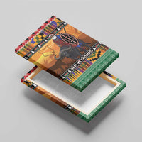 Kenya Safari Christmas Canvas Wall Art Black Santa Riding Cape Buffalo - Heri ya Krismasi - Wonder Print Shop