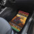 Kenya Safari Christmas Car Mats Black Santa Riding Cape Buffalo - Heri ya Krismasi - Wonder Print Shop