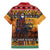 Kenya Safari Christmas Family Matching Mermaid Dress and Hawaiian Shirt Black Santa Riding Cape Buffalo - Heri ya Krismasi - Wonder Print Shop