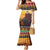 Kenya Safari Christmas Family Matching Mermaid Dress and Hawaiian Shirt Black Santa Riding Cape Buffalo - Heri ya Krismasi - Wonder Print Shop