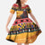 Kenya Safari Christmas Family Matching Off Shoulder Maxi Dress and Hawaiian Shirt Black Santa Riding Cape Buffalo - Heri ya Krismasi - Wonder Print Shop
