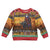 Kenya Safari Christmas Kid Ugly Christmas Sweater Black Santa Riding Cape Buffalo - Heri ya Krismasi - Wonder Print Shop