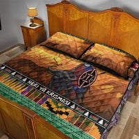 Kenya Safari Christmas Quilt Bed Set Black Santa Riding Cape Buffalo - Heri ya Krismasi - Wonder Print Shop