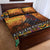 Kenya Safari Christmas Quilt Bed Set Black Santa Riding Cape Buffalo - Heri ya Krismasi - Wonder Print Shop