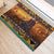 Kenya Safari Christmas Rubber Doormat Black Santa Riding Cape Buffalo - Heri ya Krismasi - Wonder Print Shop