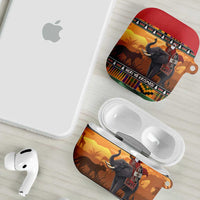 Kenya Safari Christmas AirPods Case Black Santa Riding Elephant - Heri ya Krismasi - Wonder Print Shop