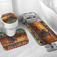 Kenya Safari Christmas Bathroom Set Black Santa Riding Elephant - Heri ya Krismasi - Wonder Print Shop