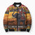 Kenya Safari Christmas Bomber Puffer Jacket Black Santa Riding Elephant - Heri ya Krismasi - Wonder Print Shop